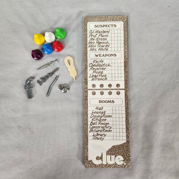 Vintage 1986 1992 Clue Classic Detective Board Game Parker Brothers Complete - Picture 5 of 13